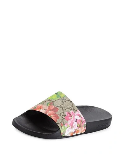 Shop Gucci Gg Blooms Supreme Slide Sandal In Multi