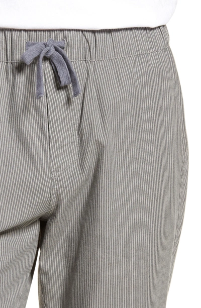 Shop Ugg Flynn Stripe Cotton Blend Lounge Pants In Grey