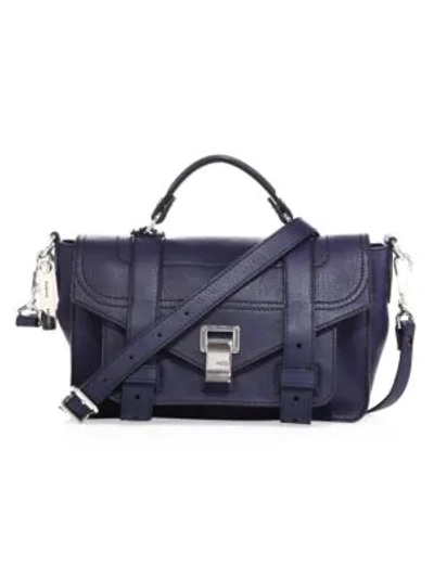 Shop Proenza Schouler Tiny Ps1 Leather Satchel In Black