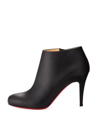 Shop Christian Louboutin Belle Leather Red-sole Ankle Boots In Black