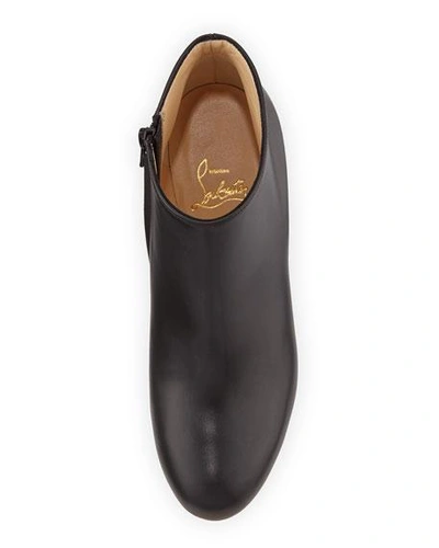 Christian Louboutin Belle Leather Red-sole Ankle Boots In Black