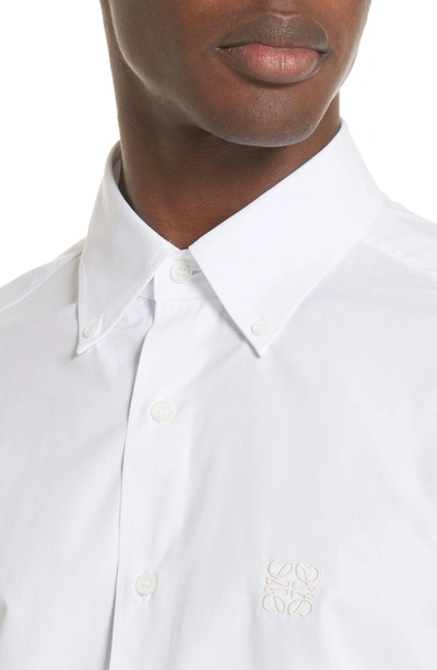 Shop Loewe Blouson Hem Shirt In White