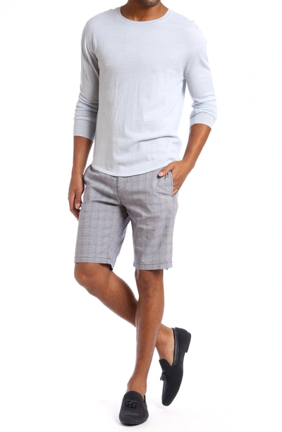 Shop 34 Heritage Nevada Twill Shorts In Grey Plaid