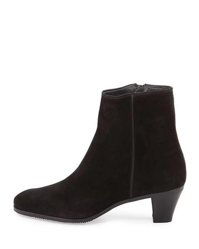 Shop Gravati Kid Suede Ankle Boots, Bordeaux In Black