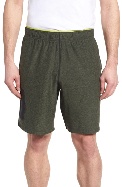 Shop New Balance Anticipate Shorts In Dark Covert Green