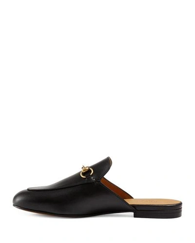 Shop Gucci Princetown Leather Mules In Nero