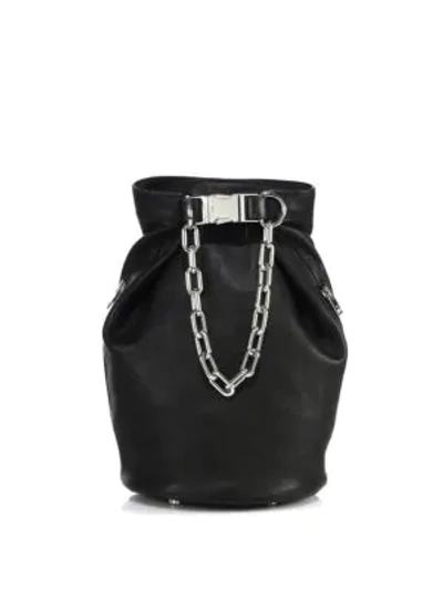 Shop Alexander Wang Washed 2 Dry Sack Leather Crossbody Bag In Black