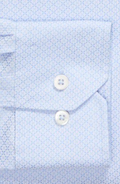Shop Bugatchi Shaped Fit Textured Dress Shirt In Sky