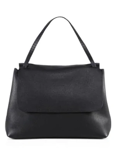 Shop The Row Leather Shoulder Bag In Black