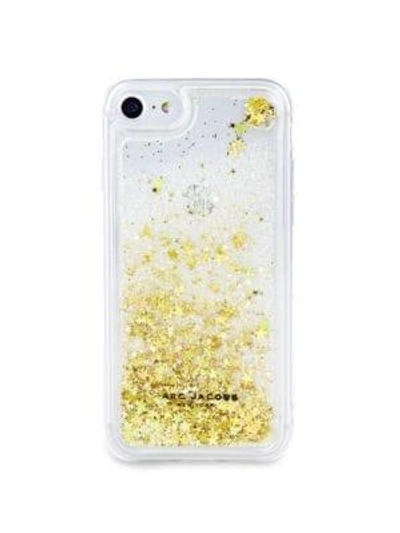 Shop Marc Jacobs Glitter Star Iphone 7 Case In Gold