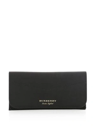 Shop Burberry Classic Leather Clutch In Black
