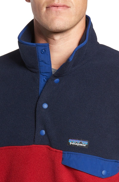 Shop Patagonia Synchilla Snap-t Fleece Pullover In Classic Red