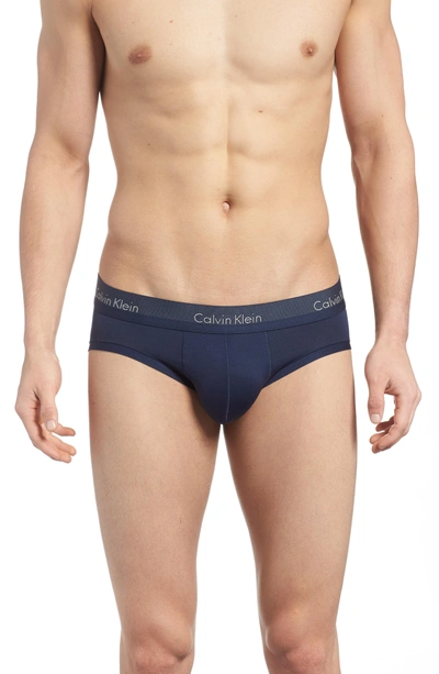 Shop Calvin Klein Hip Briefs In Blue Shadow