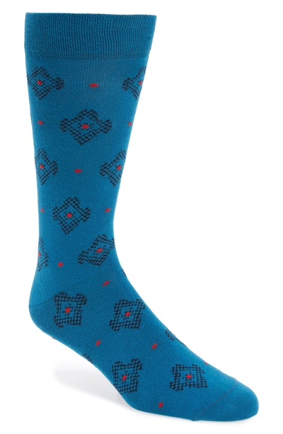 Shop Ted Baker Veryhip Medallion Socks In Blue
