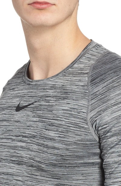 Shop Nike Training Top Crewneck T-shirt In Black/ Cool Grey/ Black