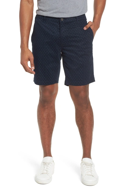 Shop Ag Lotas Slim Fit Stretch Cotton Shorts In Dark Cove