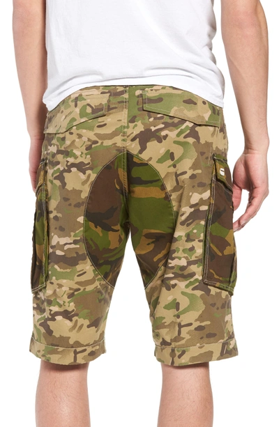 Shop G-star Raw Rovic Mix Loose Fit Shorts In Khaki/ Army Green
