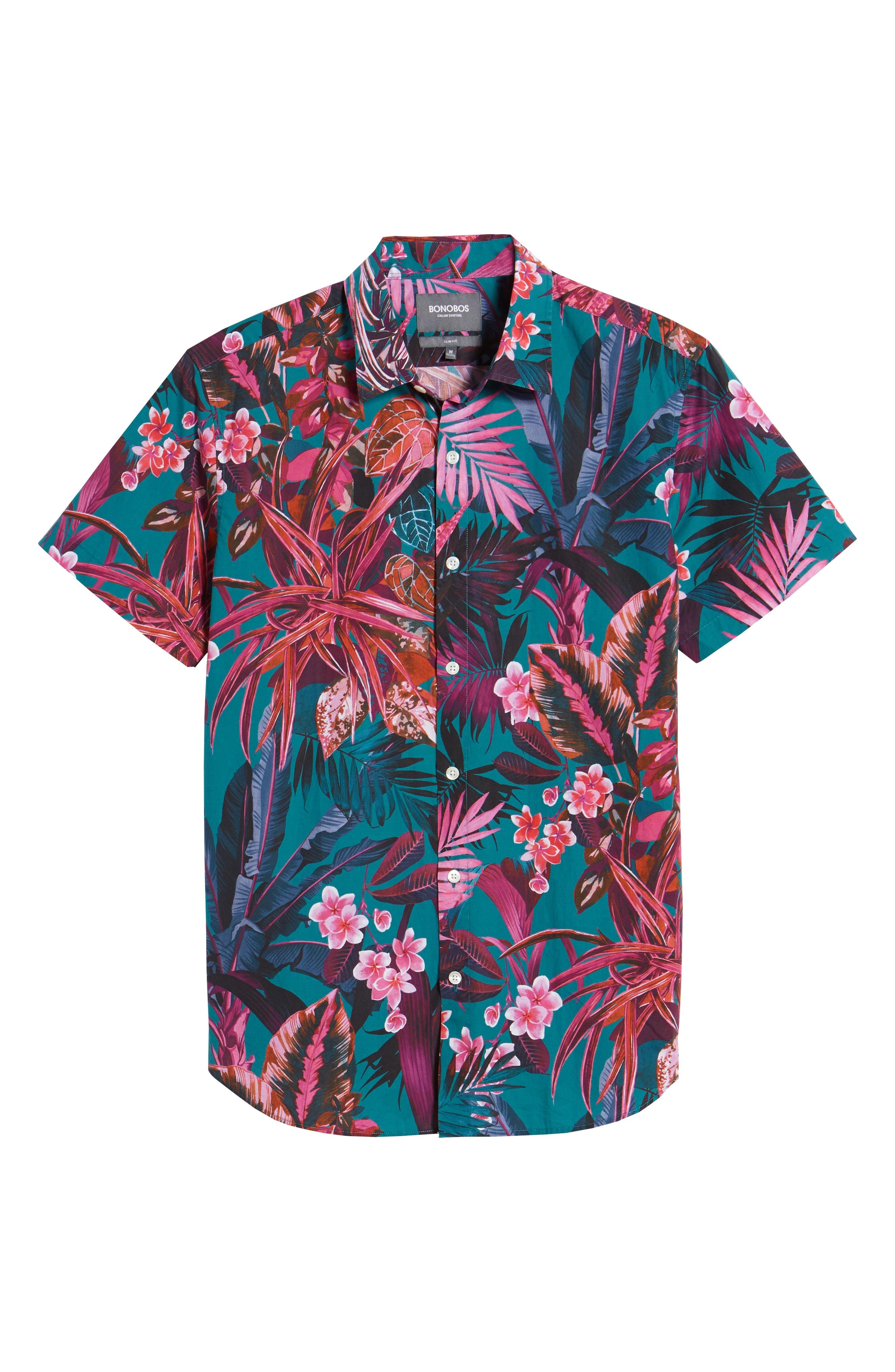 Bonobos Premium Slim Fit Short Sleeve Print Sport Shirt In Melbourne