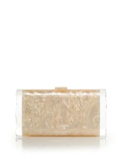 Shop Edie Parker Lara Backlit Acrylic Clutch In Champagne