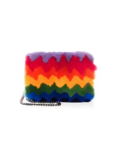Shop Les Petits Joueurs Ginny Rainbow Rabbit Fur Wallet In Multi