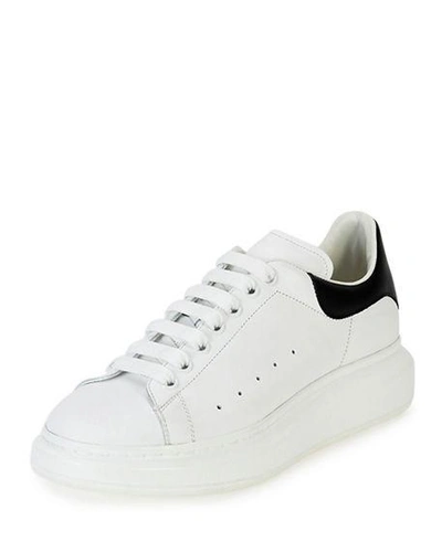 Shop Gucci Men's Bicolor Leather Low-top Sneakers In Ivory/blk