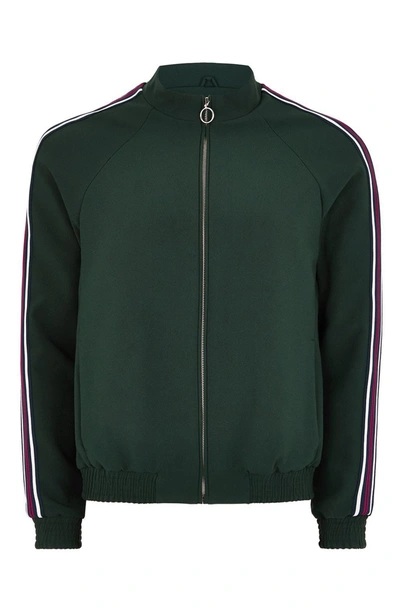 Shop Topman Track Jacket In Green Multi