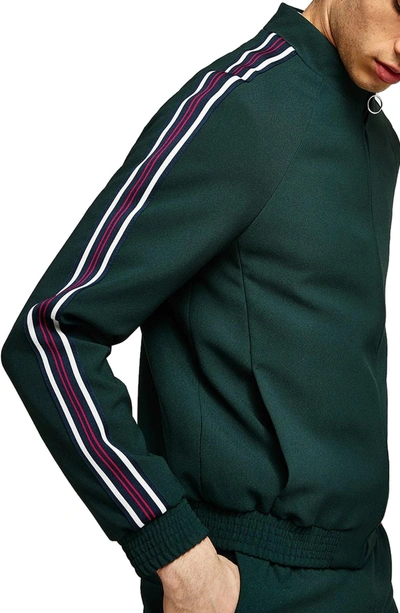 Shop Topman Track Jacket In Green Multi