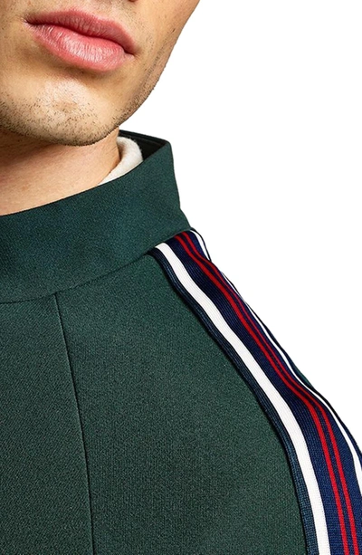 Shop Topman Track Jacket In Green Multi