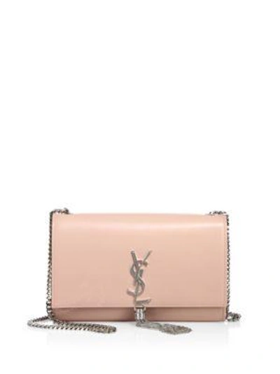 Shop Saint Laurent Medium Kate Smooth Leather Tassel Chain Shoulder Bag In Pale Blush Rose