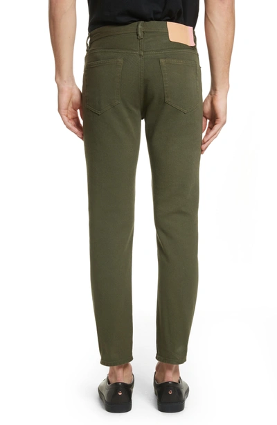 Shop Acne Studios River Used Mamba Skinny Fit Jeans In 105 Olive