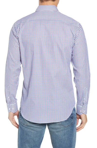 Shop Tailorbyrd Beck Regular Fit Windowpane Sport Shirt In Blue