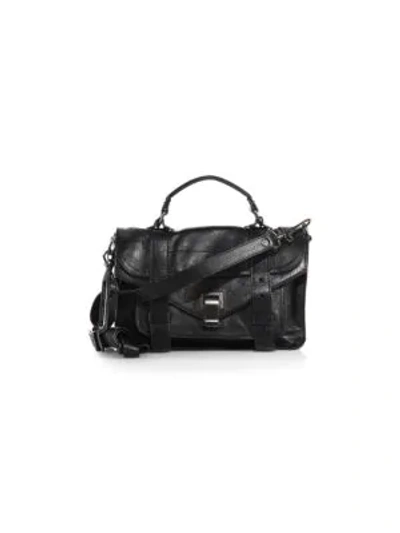 Shop Proenza Schouler Tiny Ps1 Leather Satchel In Black