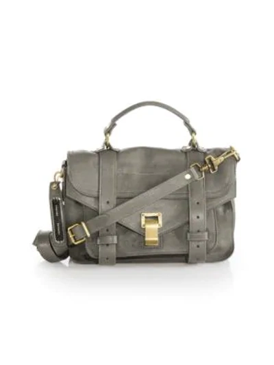 Shop Proenza Schouler Tiny Ps1 Leather Satchel In Smoke