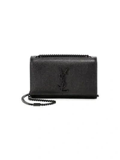 Shop Saint Laurent Women's Small Kate Leather Shoulder Bag In Black