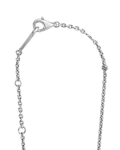 Shop Lagos North Star Pendant Necklace With Diamonds In Silver