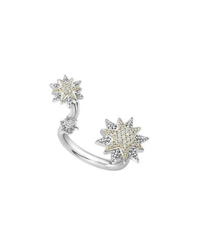 Shop Lagos North Star Between-finger Ring In Silver