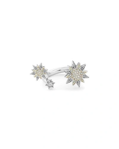 Shop Lagos North Star Between-finger Ring In Silver