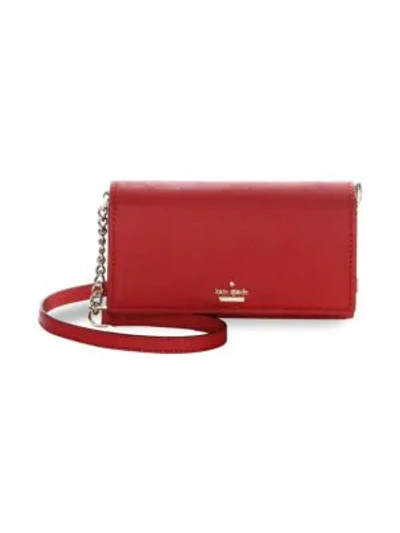 Shop Kate Spade Cameron Street Corin Leather Crossbody In Rosso