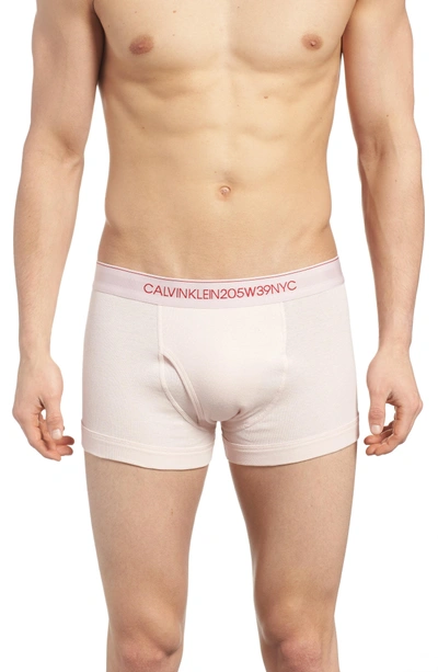 Shop Calvin Klein 205w39nyc Collection Cotton Trunks In Nymphs Thigh
