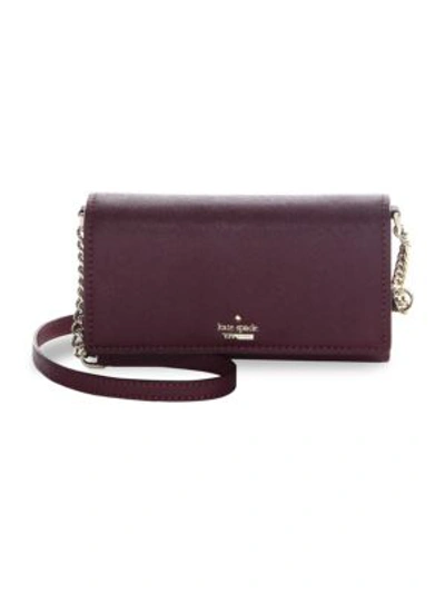 Shop Kate Spade Cameron Street Corin Leather Crossbody In Deep Plum