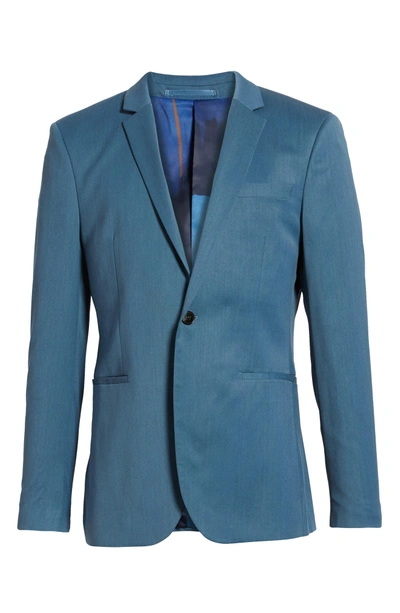 Shop Topman Skinny Fit Suit Jacket In Light Blue