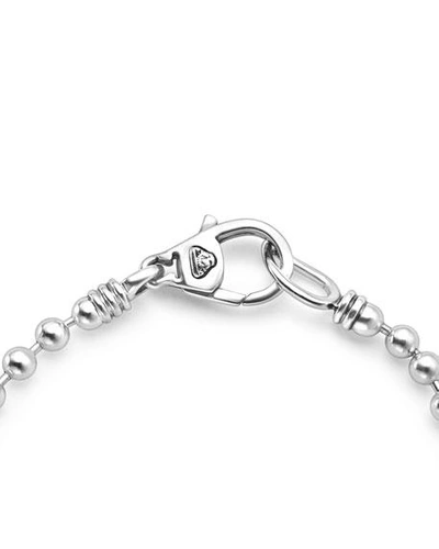 Shop Lagos Caviar Spark Diamond Ball-chain Bracelet In Silver