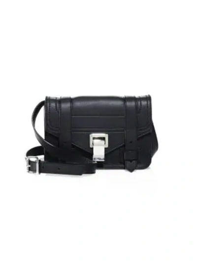 Shop Proenza Schouler Mini Ps1+ Leather Crossbody Bag In Black