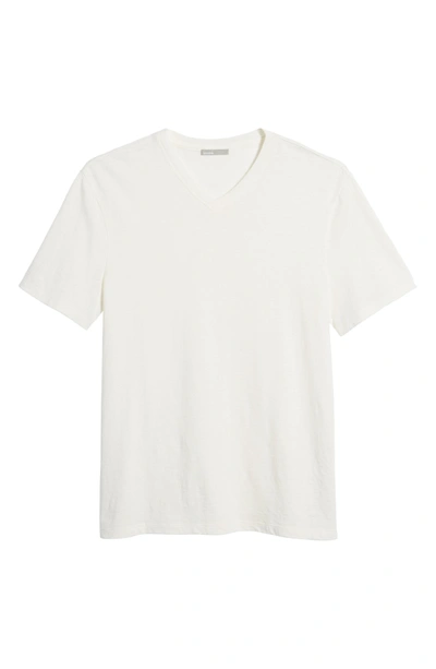 Shop Vince Slim Fit V-neck T-shirt In Off White