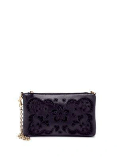 Shop Dolce & Gabbana Micro Leather Chain Crossbody Bag In Black