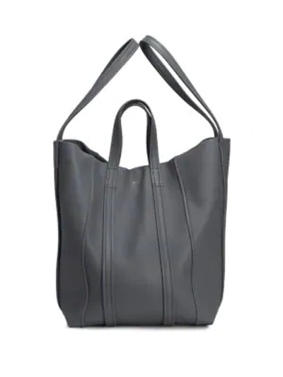 Shop Balenciaga Small Laundry Cabas Tote In Grey