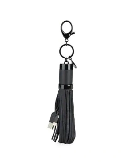 Shop Rebecca Minkoff Power Tassel Keychain In Black