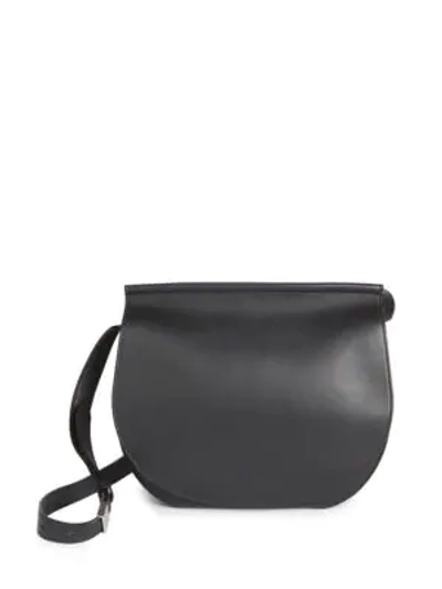 Shop Givenchy Infinity Leather Saddle Bag In Black