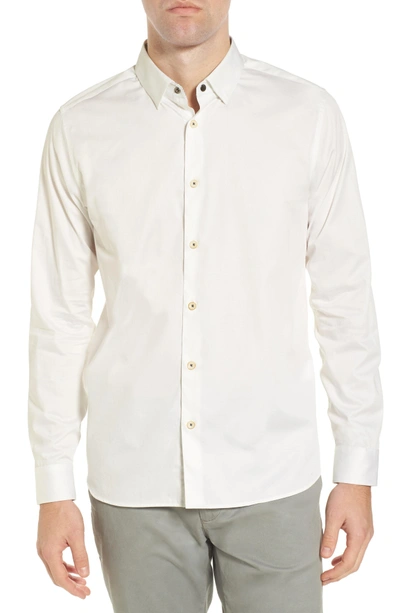 Shop Ted Baker Byllytt Extra Slim Fit Stretch Solid Sport Shirt In White