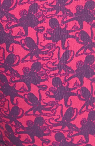 Shop Vilebrequin Mini Octopus Print Swim Trunks In Shocking Pink